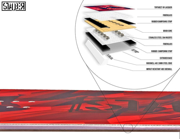 STAUBER 138cm Summit Snowboard & Binding Package Sizes 128, 133, 138, 143, 148,153,158, 161- Best All Terrain, Twin Directional, Hybrid Profile - Adjustable Bindings - Designed for All Levels