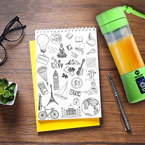 NestariaHome Portable blender for shakes and smoothies - USB rechargeable blender / instant blender with Six sharp 3D Blades, Food Grade PP & BPA Free Material - Personal portable blender bottle, Blender on the go, 380ml 12.8(oz)