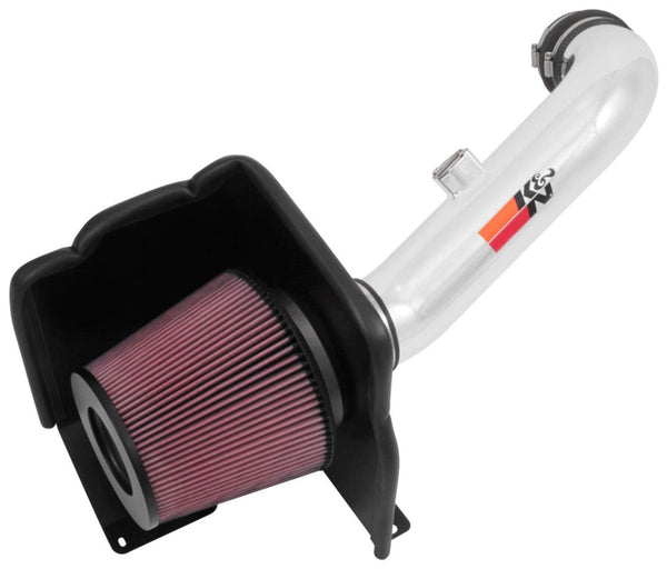 K&N Cold Air Intake Kit with Washable Air Filter:  2017-2019 Chevy/GMC Heavy Duty (Silverado 2500, Silverado 3500, Sierra 2500, Sierra 3500) 6.6L V8 Diesel, Red Oiled Filter, 77-3101KP
