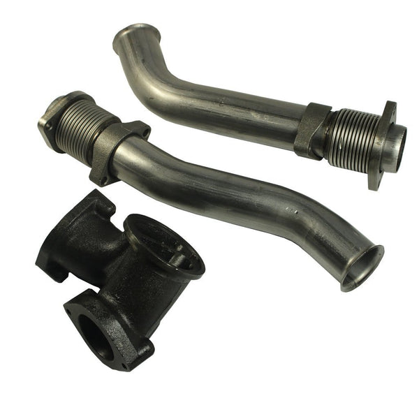 JDMSPEED New Powerstroke Turbo Diesel With Hardware Bellowed Up Pipe Kit For 99-03 Ford 7.3L 679-005