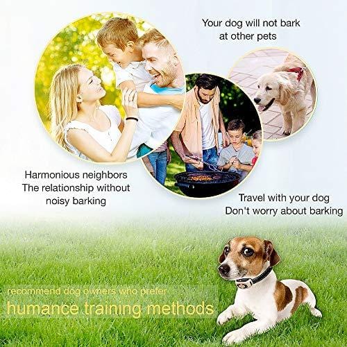 PiAEK Dog Bark Collar for Large Medium Small Dogs,2019 Newest Rechargeable Stop Barking Waterproof Anti Barking Dog Collar with 9 Adjustable Sensitivity and Intensity Levels with LED Screen