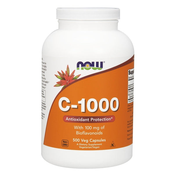 Now Supplements, Vitamin C-1,000 with 100 mg of Bioflavonoids, Antioxidant Protection*, 500 Veg Capsules