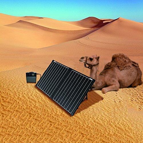 ACOPOWER 100W Portable Solar Panel Kit, Waterproof 20A Charge Controller for Both 12V Battery and Generator ...