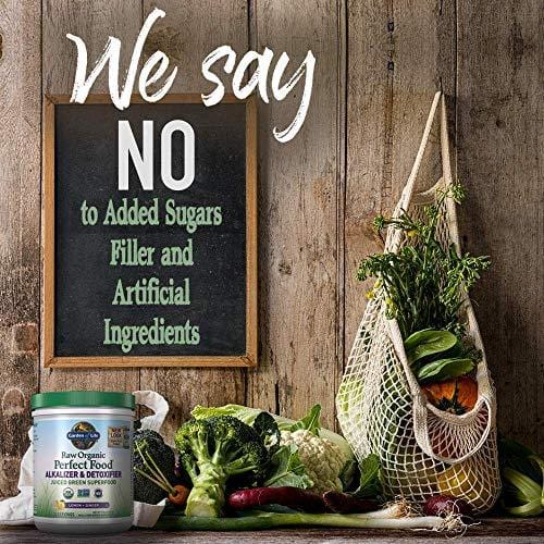 Garden of Life Raw Organic Perfect Food Alkalizer & Detoxifier Juiced Greens Superfood Powder - Lemon Ginger, 30 Servings (Packaging May Vary) - Non-GMO, Gluten Free Whole Food Dietary Supplement
