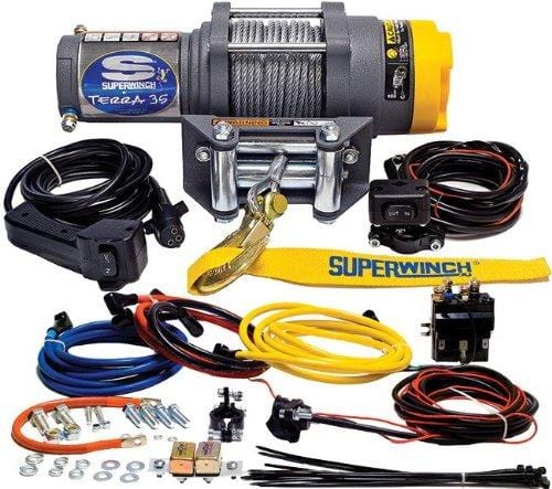 Superwinch 1135220 Terra 35 3500lbs/1591kg single line pull with roller fairlead, handlebar mnt toggle, handheld remote