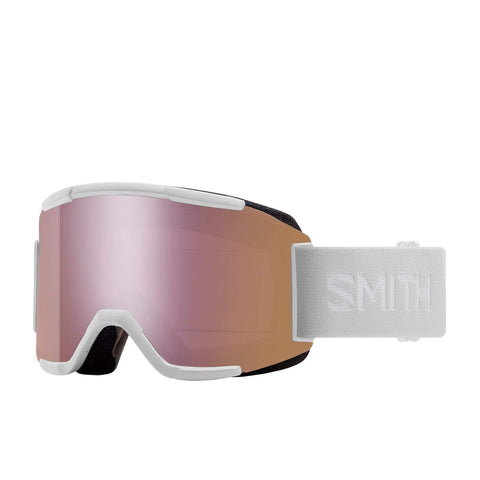 Smith Optics Squad Adult Snowmobile Goggles - White Vapor/Chromapop Everyday Rose Gold Mirror / One Size