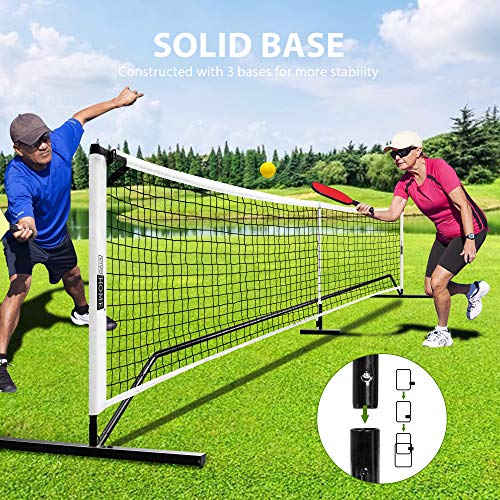 VIVOHOME Portable 22FT Picklenet Pickleball Net Set System with Metal Frame Stand and Strong PE Net with Carrying Bag for Kids Volleyball, Tennis, Pickleball, Soccer