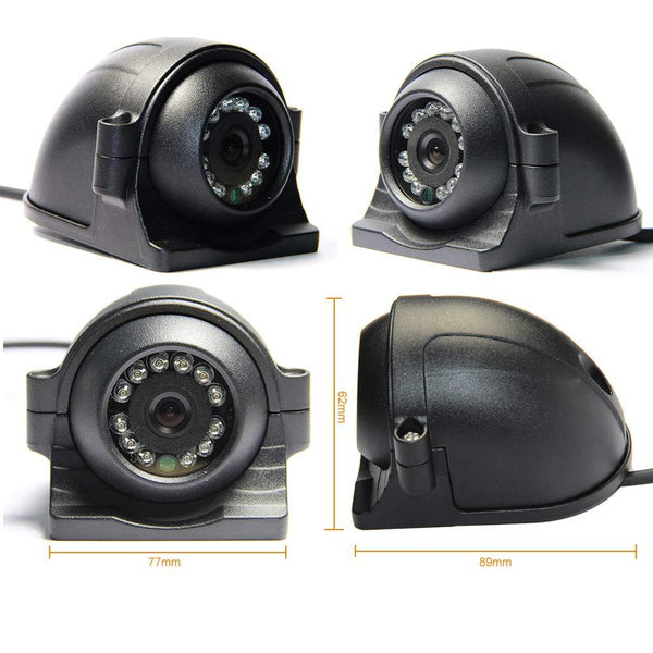 JOINLGO H.264 4CH GPS 4G 1080P AHD 2 SD Mobile Vehicle Car DVR MDVR Audio and Video Recorder Kit Realtime View on Phone and PC 7 inches VGA Monitor 4 Side Front Rear View Car Cameras for Truck Bus RV