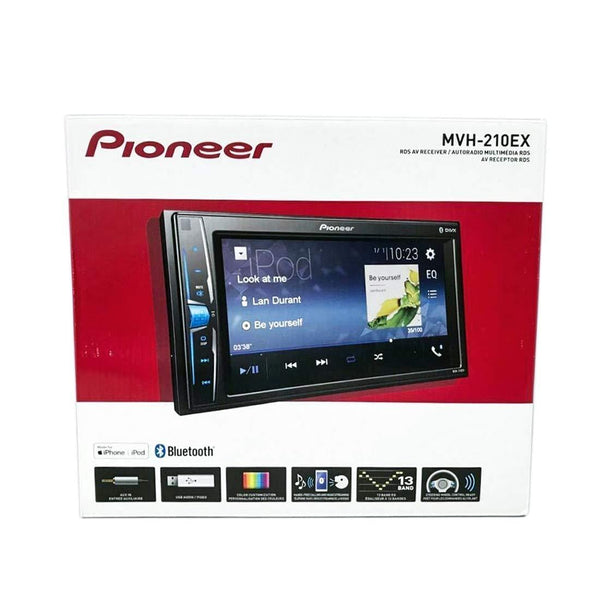 Pioneer MVH210EX 6.2" Double DIN in-Dash Multimedia A/V Receiver with Bluetooth