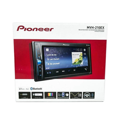 Pioneer MVH210EX 6.2" Double DIN in-Dash Multimedia A/V Receiver with Bluetooth