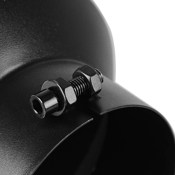 AUTOSAVER88 5 Inch Inlet Black Exhaust Tip, 5"x8"x15" Black Powder Coated Stainless Steel Diesel Exhaust Pipe Tail tip, Bolt/Clamp On Design.