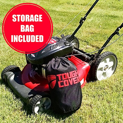 ToughCover Premium Waterproof Lawn Mower Cover Heavy Duty 600D Marine Grade Fabric. Universal Fit. Weather, UV & Mold Protection. with Drawstring Storage Bag.