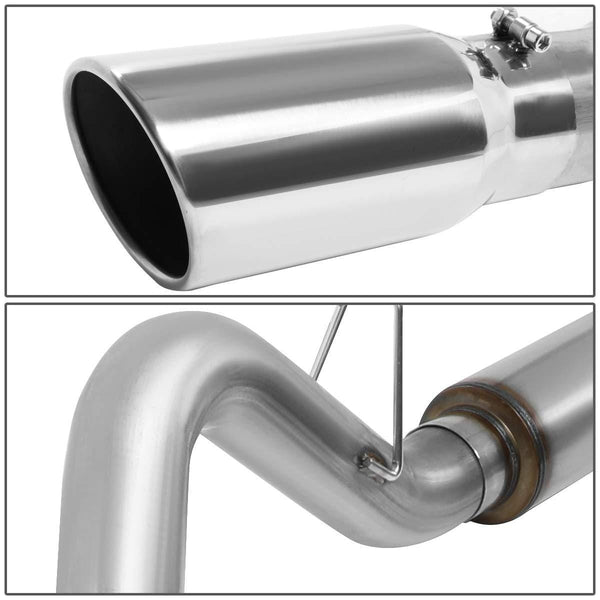 Turbo Cat Back Exhaust System w/5 inches OD Stainless Steel Muffler Tip for Dodge Ram Truck 2500 3500 5.9L Diesel 94-02