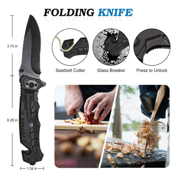 Mrignt Survival Kits 12-in-1, Emergency Tools Gift for Men, Professional First aid Survival Kits