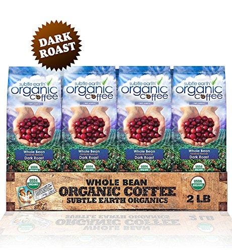 5LB Cafe Don Pablo Subtle Earth Organic Gourmet Coffee - Dark Roast - Whole Bean Coffee - USDA Certified Organic Arabica Coffee - (5 lb) Bag