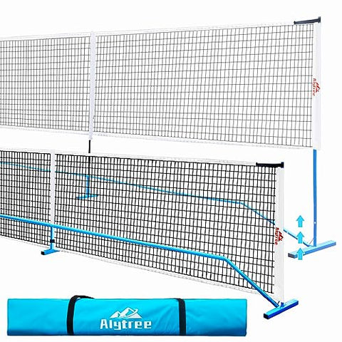 22 FT Pickleball Net Portable Outdoor Regulation Size and Adjustable Height, Pickleball Net System with Carrying Bag and Metal Frame for Driveway Backyard