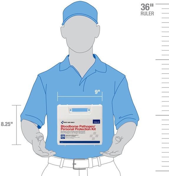 First Aid Only Bloodborne Pathogen Personal Protection Kit With 6 Pc. Cpr Pack, 31-Piece Kit