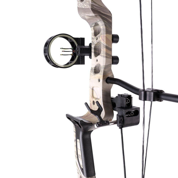 Leader Accessories Compound Bow 25-70lbs 19" - 31" Archery Hunting Equipment with Max Speed 300fps, Right Handed (God camo)