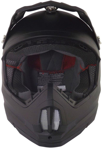 Core Helmets MX-1 Off-Road Helmet (Flat Black, Medium)