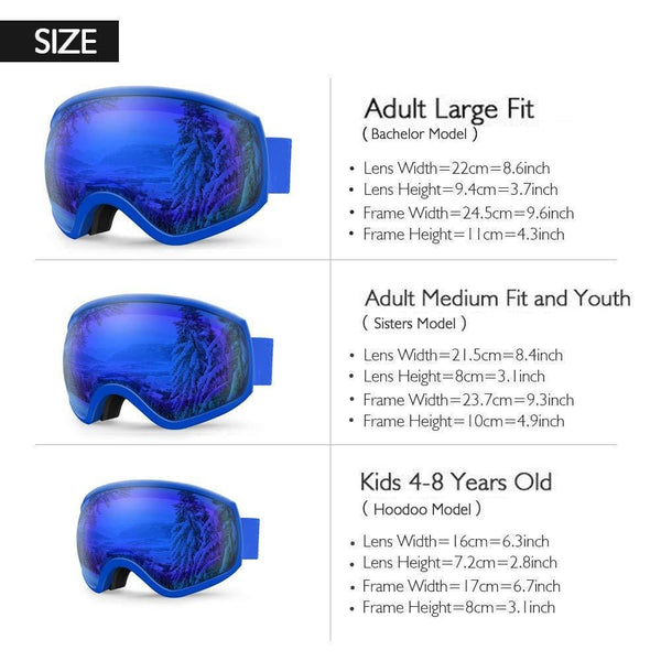 AKASO Kids Ski Goggles, Snowboard Goggles - Anti-Fog, 100% UV Protection, Double-Layer Spherical Lenses, Helmet Compatible Snow Goggles (Explore Oregon Special Edition)
