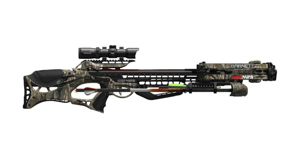 Barnett HyperGhost 425 Crossbow in Mossy Oak Treestand Camo, Shoots 425 Feet Per Second and Includes Premium Illuminated 1.5-5x32 Scope
