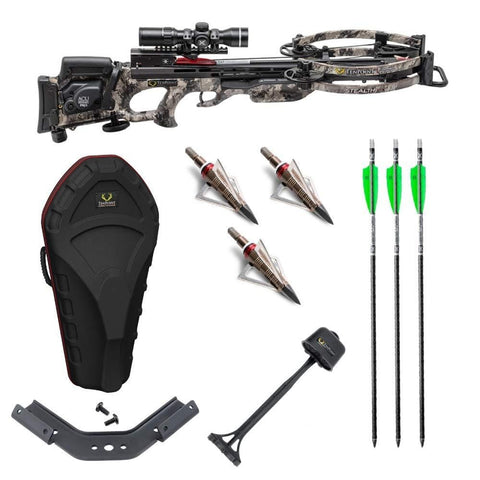 Tenpoint Stealth NXT ACUdraw PRO 410 FPS Crossbow with Stag Hard Case, Scope, 3 Arrows and NAP Broadheads Hunter's Bundle