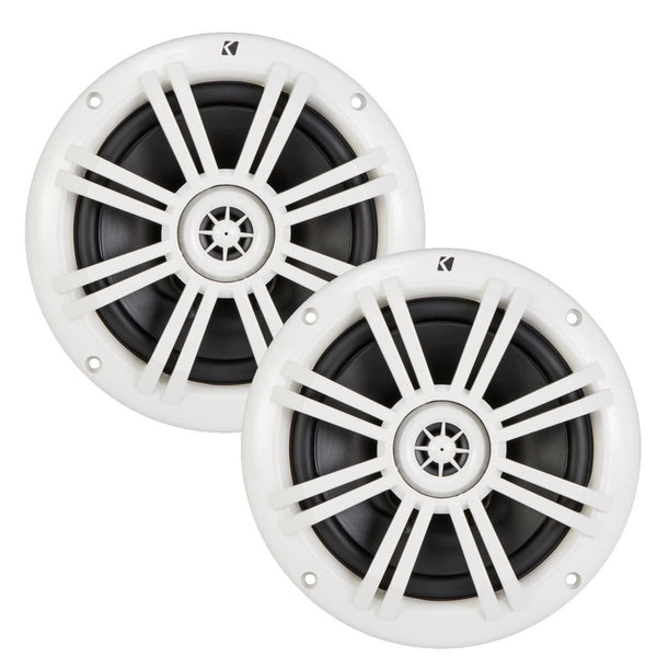 Sony MEX-M71BT Marine CD & Bluetooth Receiver Package with Kicker White 6.5" Marine Speakers (2 Pair)
