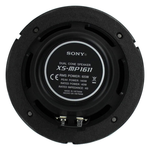 Sony XS-MP1611 6.5" 140 Watt Dual Cone Marine Speakers Stereo, Pair (3 Pack)