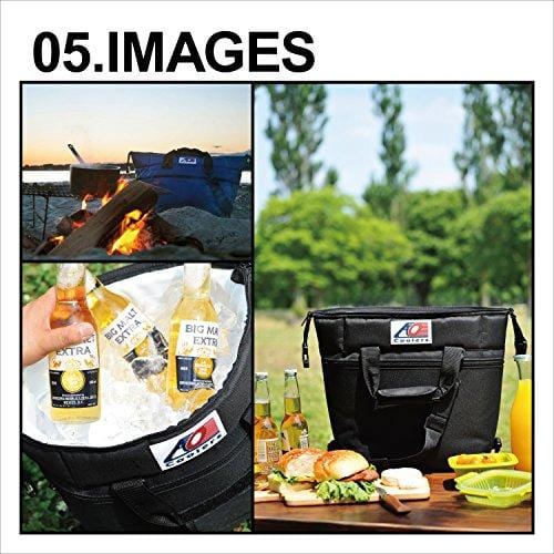 AO Coolers Original Soft Cooler with High-Density Insulation, Navy Blue, 24-Can