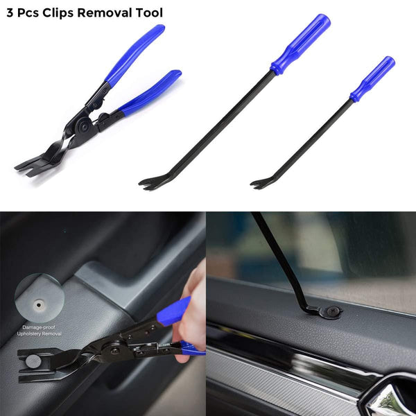 19Pcs Trim Removal Tool,Car Panel Door Audio Trim Removal Tool Kit, Auto Clip Pliers Fastener Remover Pry Tool Set with Storage Bag