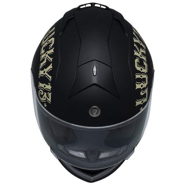 TORC Unisex-Adult Full Face helmet (Flat Black Bullhead, Large)