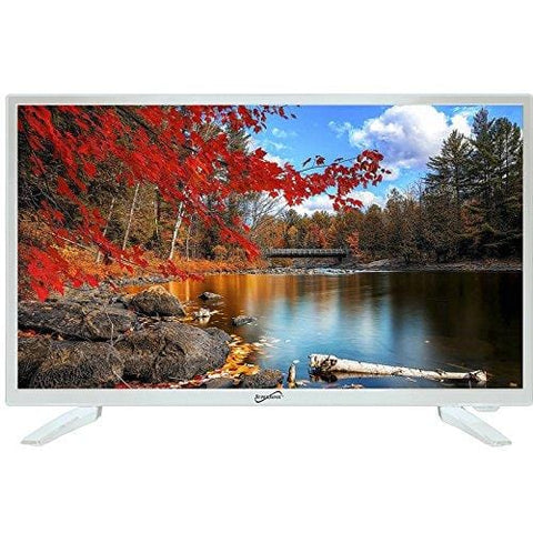 Supersonic SC-2211-WH White AC/DC HDMI 1080p 22" LED Widescreen HDTV Television
