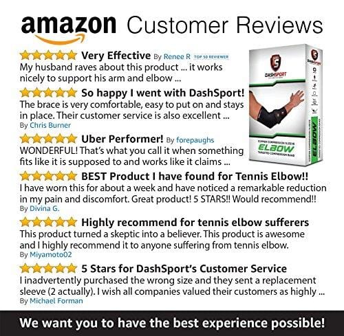 DashSport Copper Tennis Elbow Brace – Copper Compression Elbow Sleeve. Original Elbow System for Complete Support and Pain Relief from Golfer and Tennis Elbow [product _type] DashSport - Ultra Pickleball - The Pickleball Paddle MegaStore