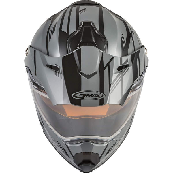 Gmax AT-21S Adventure Epic Adult Snowmobile Helmet - Matte Grey/Black/Medium