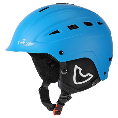 TurboSke Ski Helmet, Snow Sports Helmet, Snowboard Helmet Men Women Youth (Blue, M (21"-22"))