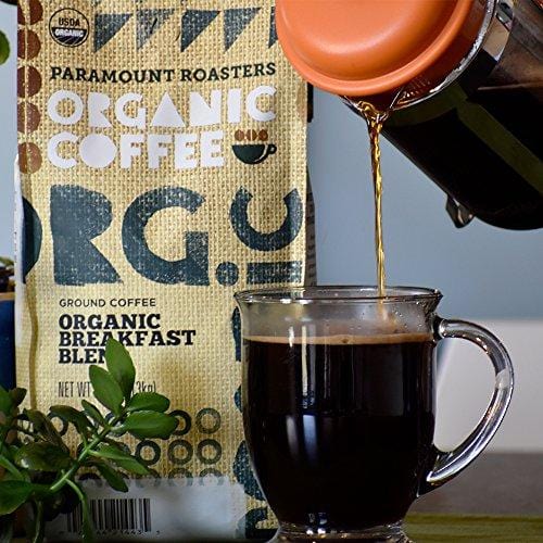Certified Organic Coffee, Breakfast Blend, Medium Roast from Paramount Roasters, 40 oz, Ground, USDA Certified, Kosher Certified