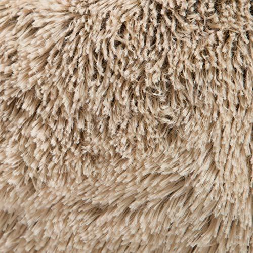 Best Friends by Sheri Calming Shag Vegan Fur Donut Cuddler (23x23) - Small Round Donut Cat and Dog Cushion Bed, Warming and Cozy for Improved Sleep - Prime, Machine Washable - Small Pets Up to 25 lbs