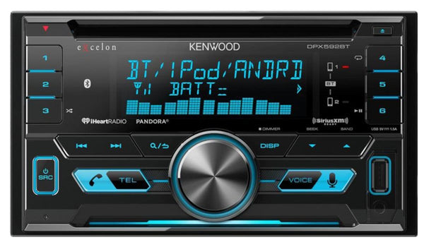 Kenwood DPX592BT Double-DIN in-Dash Car Stereo with High Resolution Audio Compatibility/iHeartRadio/