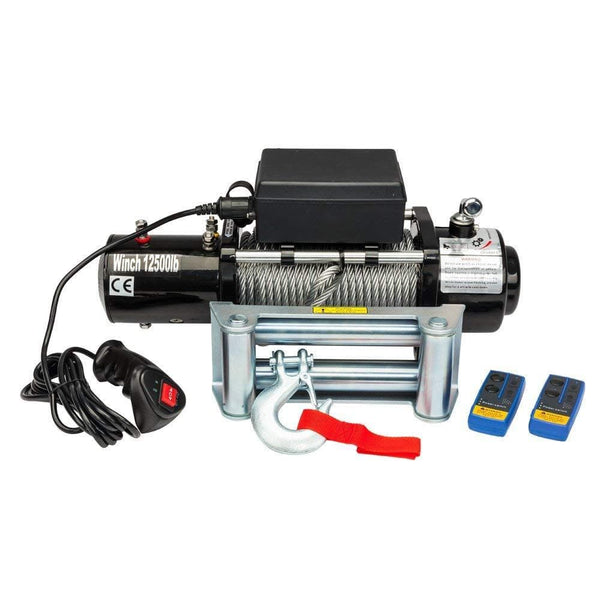 Roadstar Electric Winch Recovery 12V 12500lbs Winch Trailer Truck SUV with Wireless Remote Control Kit