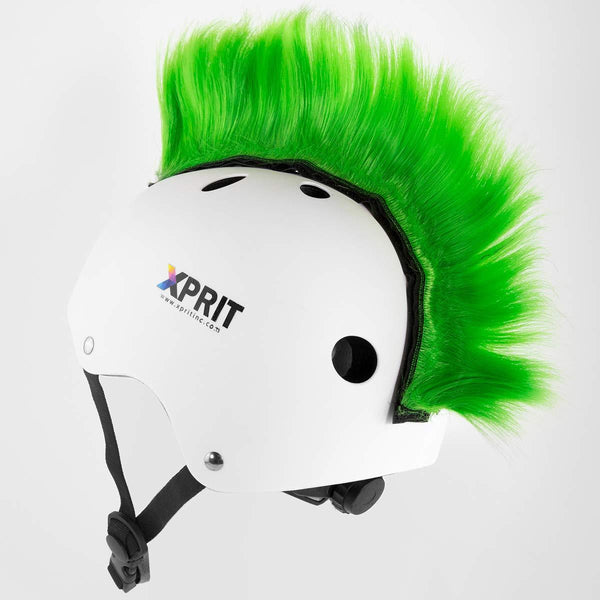 XPRIT Mohawk, Warhawk Wig Accessory Adhesive/Stick On Helmet for Skateboarding, Dirt-Bikes, Motorcycle, Cycling (Green Mohawk Wig)
