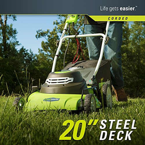 Greenworks 20-Inch 3-in-1  12 Amp Electric Corded Lawn Mower 25022
