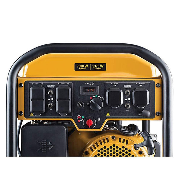 Cat RP7500E Gas Powered Portable Generator with Electric Start - 7500 Running Watts/9375 Starting Watts 490-6491