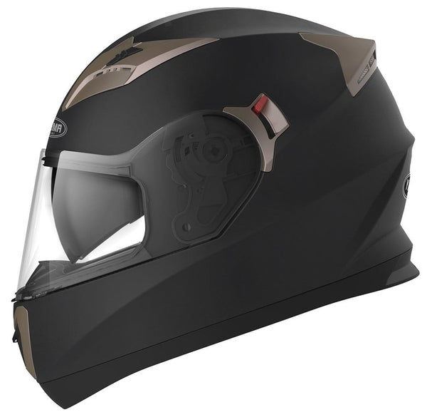 Motorcycle Full Face Helmet DOT Approved - YEMA YM-829 Motorbike Moped Street Bike Racing Crash Helmet with Sun Visor for Adult, Men and Women - Matte Black,XL