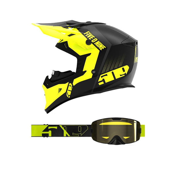 509 Tactical Helmet/Kingpin Goggle Combo - HiVis (XL)