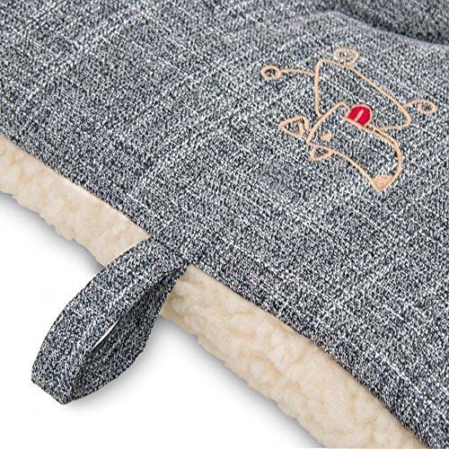 Best Pet Supplies Machine Washable Dog Crate Mat - Double-Sided Kennel Pad-Grey Linen, X-Large