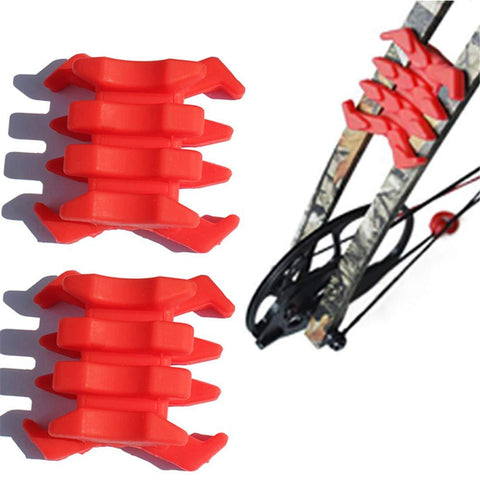 CUPID 1 Pair Compound Bow Stabilizer Split Limb Damping Archery Rubber Bow Limbs Vibration Damper Dampener Silencers (Red)
