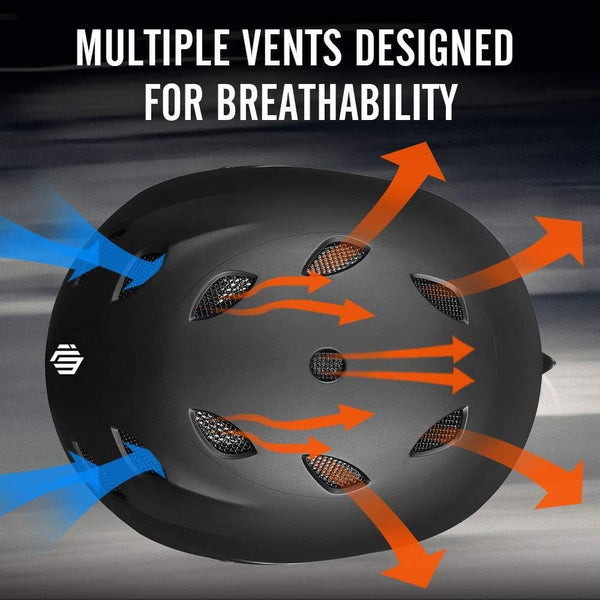 ILM Ski Helmet Snowboard Snow Sports Sled Skate Outdoor Recreation Gear for Men Women ASTM Certified (Black, L)