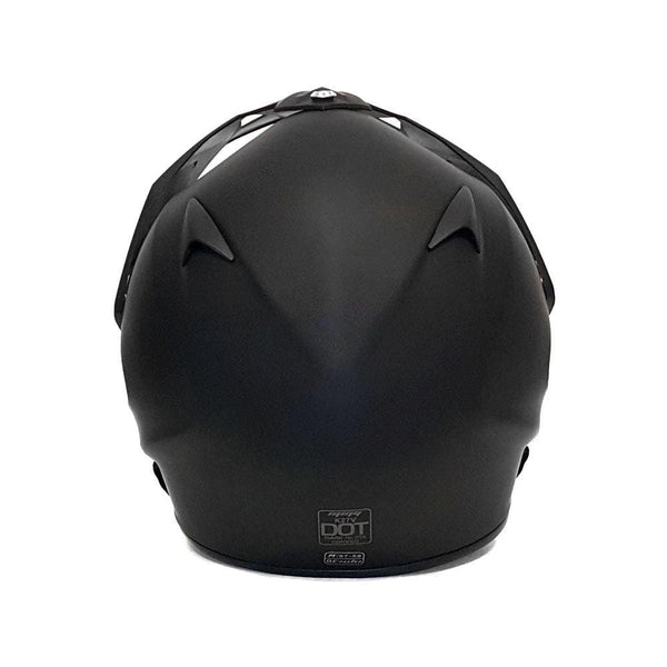 MMG Helmet Dual Sport Off Road Motorcycle Dirt Bike ATV - FlipUp Visor - 27V Matte Black (XX-Large)