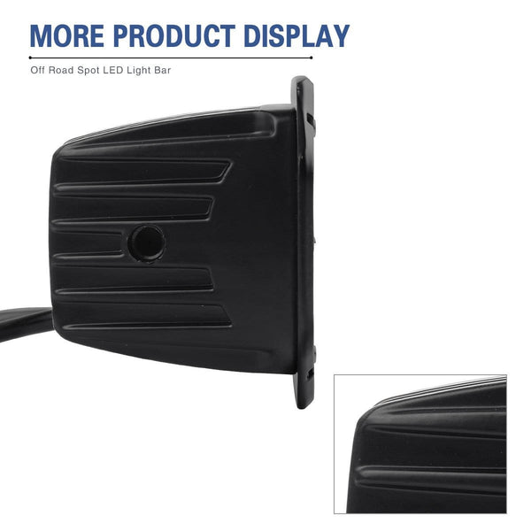 Flush Mount LED Light Bar YITAMOTOR 4Pcs 20W 4Inch Led Light Pods Spot Offroad Led Work Light Bar Driving Fog Light Boat Light Waterproof Pickup Truck Tacoma Bumper ATV UTV 12V,1 Year Warranty