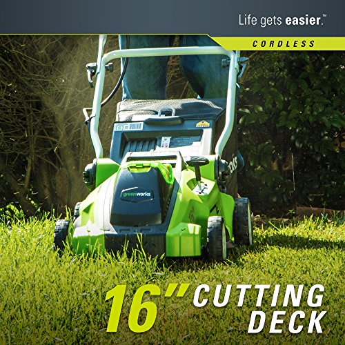 Greenworks 16-Inch 40V Cordless Lawn Mower, 4.0 AH Battery Included 25322